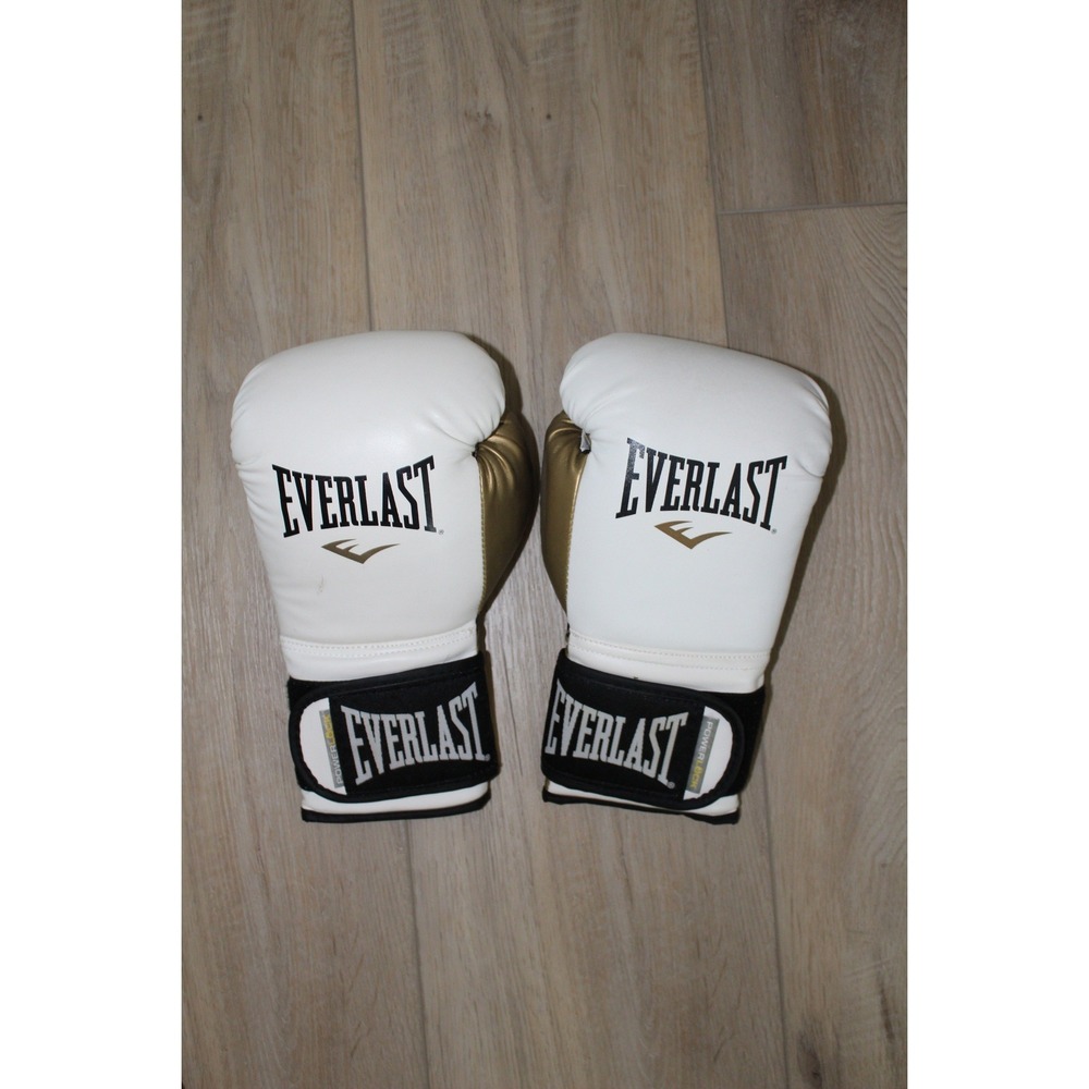 Everlast Powerlock Training Gloves WSD 12oz White Gold Women Specific Design NIB